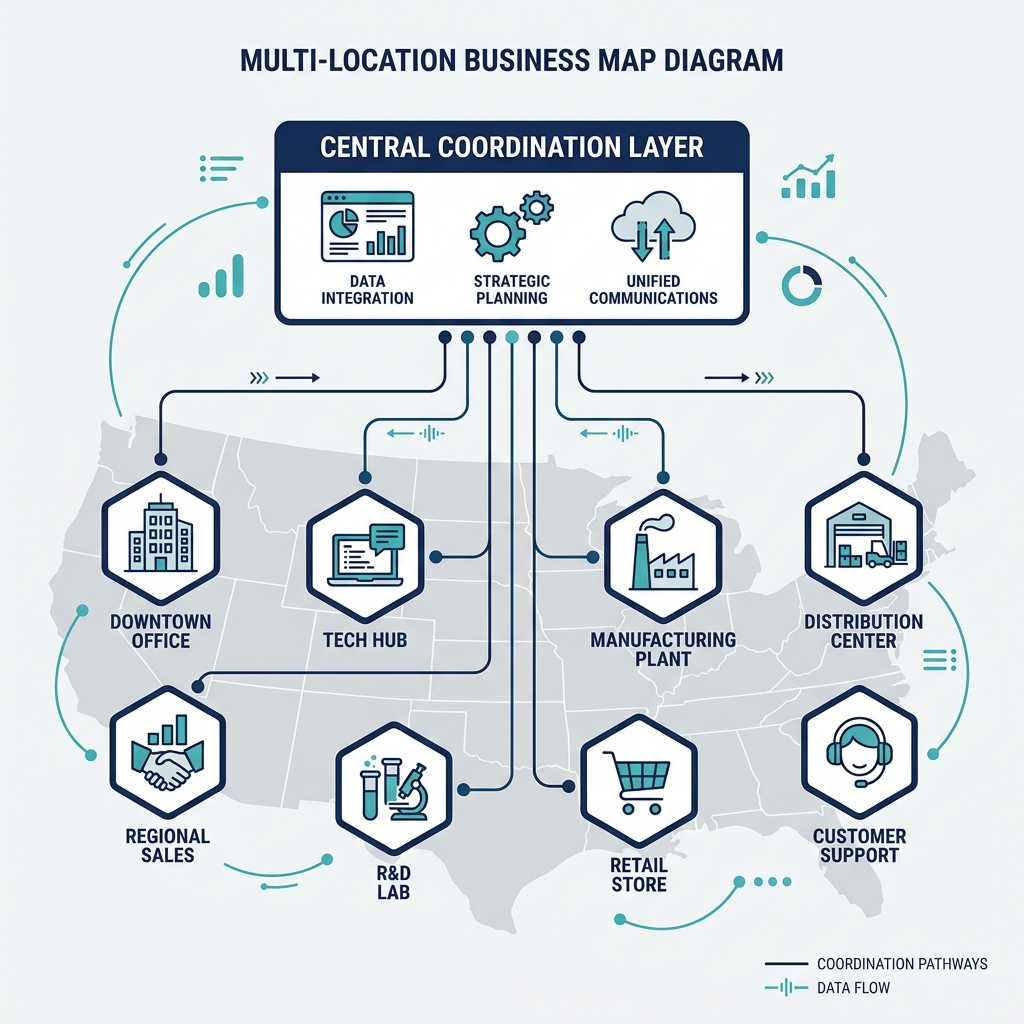 Locations map diagram